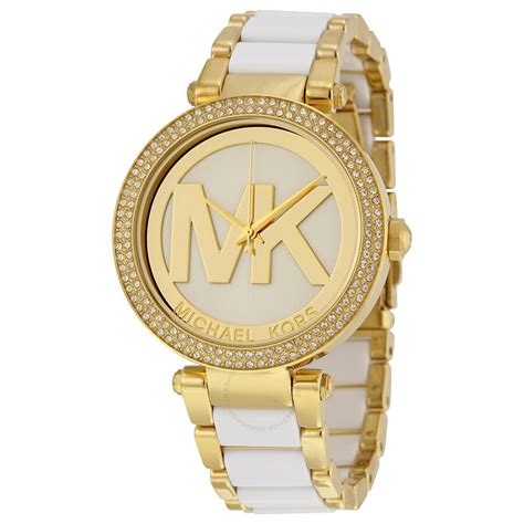 michael kors women's parker gold tone watch mk6313|Michael Kors Ladies Parker Watch MK6313 .